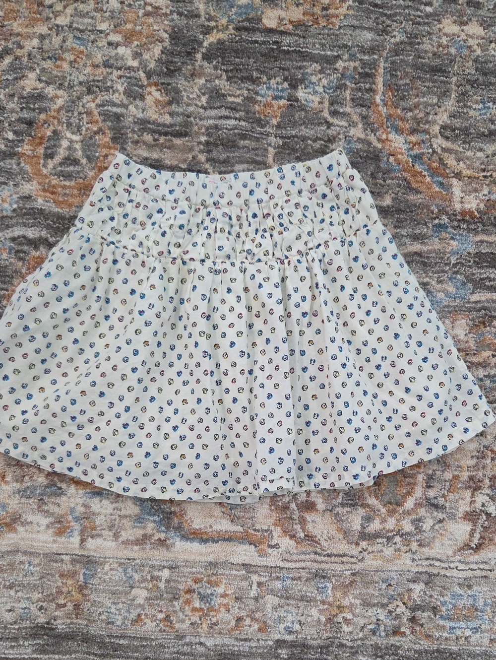 Girls Childrens Place Cream Print Skirt
